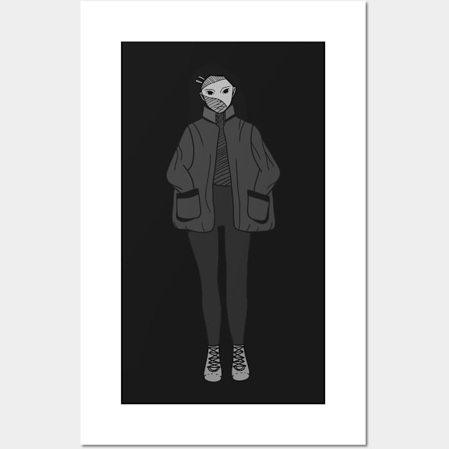 Girl in jacket Wall Art by EmeraldWasp